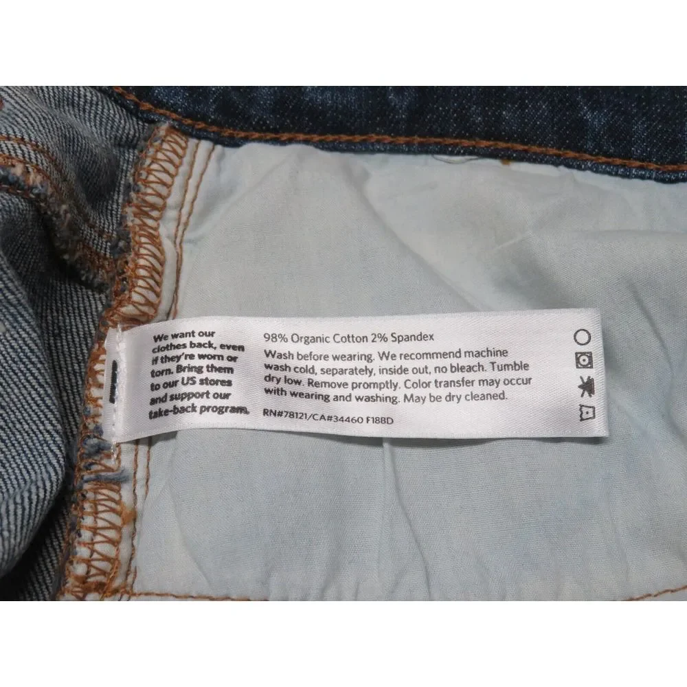 Womens‎ Eileen Fisher Jeans Size 2 Made in USA Blue Cotton Cropped Capri 28x27 - Picture 8 of 11